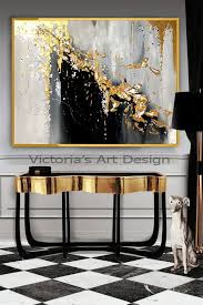 Black And White Abstract Wall Art Framed Oil Painting Original Oil Painting Abstract Modern On Canvas Etsy Oil Painting Abstract Original Abstract Art Painting Abstract Painting