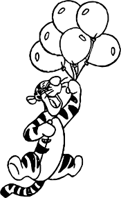 Awesome Tigger Balloon Coloring Page Coloring Pages Tigger Coloring For Kids