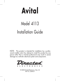 Browse and share the top how to program an avital remote gifs from 2020 on gfycat. Avital 4108l 4113 4103 Installation Guide Manualzz