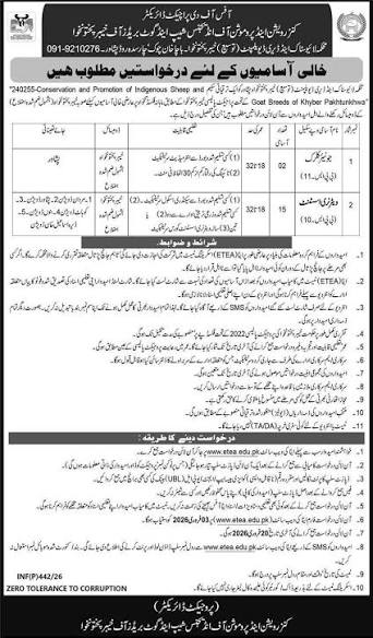 Livestock Department KPK Jobs 2026