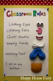 Cute Classroom Rules Chart For Early Childhood Classrooms