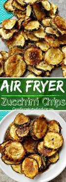 Add veggie chips to bowl and toss with seasoning. Air Fryer Zucchini Chips Air Fryer Recipes Healthy Air Fryer Dinner Recipes Air Fryer Recipes Chicken