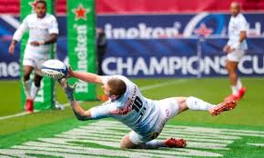 Billy vunipola, plaqué lors de la finale de la coupe d'europe de rugby, samedi 14 mai. Benazzi Du 92 Roland Garros Racing Circus Ovale Masque Decape La Finale Exeter Racing 92 Actu Rugby