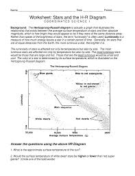 Worksheet Stars And Hr Diagram