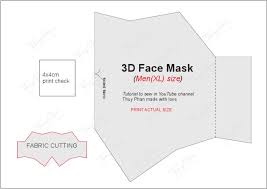 Face mask with straps sewing tutorial free pdf by fat quarter shop size options: Xl Size 3d Face Mask Pattern Pdf