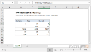 Select the cell or range. How To Use The Excel Randbetween Function Exceljet