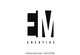 Em, em or em may refer to: Em E M White Letter Logo Stock Vector Royalty Free 612714530