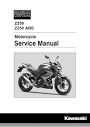 Kawasaki Motorcycle Z250 Abs Service Manual 2013-2015 Reprinted ...