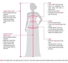 size chart for bridesmaid dresses and wedding dresses