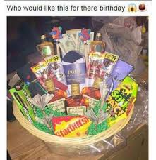 Birthday Gift Baskets For Him Near Me From The Henny To The Candy To The Polo Everything Is Me Birthday Baskets For Him Birthday Basket Bday Gifts For Him