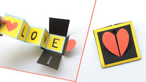 The two greeting cards are. Make A Love Card I Love You Card Ideas Handmade Card Ideas Diy Valentine S Day Easy Tutorial Youtube