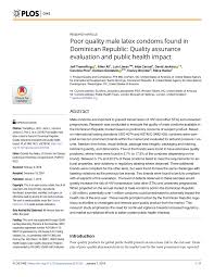 For updates on the free condom project, please follow us on facebook. Pdf Poor Quality Male Latex Condoms Found In Dominican Republic Quality Assurance Evaluation And Public Health Impact