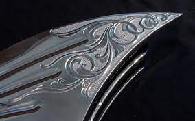 Motorcycle Engraving Engraving Art Metal Engraving Picture Engraving