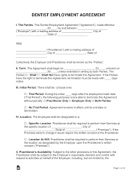 In malaysia, all labour contracts are governed by the employment act 1955, which stipulates that the right of employees to participate or join trade unions cannot be restricted. Free Dentist Employment Agreement Dental Office Employer To Dentist Employee Pdf Word Eforms