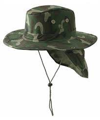 Safari Fishing Hat With Neckflap Boonie Mens Green Camouflage Green Camouflage Cc11wem0ysh Green Camouflage Mens Green Camouflage Green