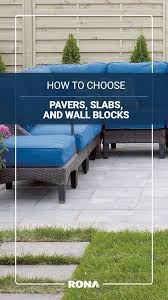 Choosing Pavers Slabs And Wall Blocks For The Backyard Patio Stones Pavers Garden Chairs