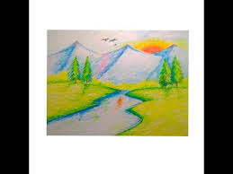 How to draw a house, draw a house,drawing for kids,easy scenery for kids,for begginers, how to draw and colour,oil pastels. Landscape Painting For Kids Sunset Painting Inspired