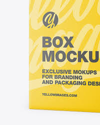 Packaging box & soap free mockup. Matte Box Mockup In Box Mockups On Yellow Images Object Mockups
