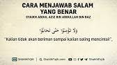 Cara jawab salam yang dikirim. Cara Kirim Salam Dan Menjawabnya Poster Dakwah Yufid Tv Youtube