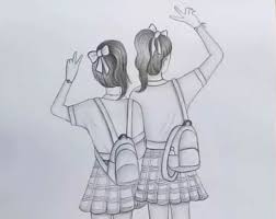 Advertisement staring at a blank page can be intimidating, even for the most inventive of artists. Friendship Drawing With Pencil How To Draw School Girl Step By Step