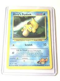 Psyduck is constantly beset by headaches. Misty S Psyduck Gym Heroes Set 54 132 Uncommon Pokemon Card Nm Ebay