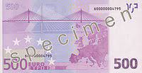 Bancnota de 500 de euro. 500 Euro Note Wikipedia