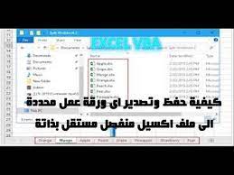 اكسيل vba حفظ وتصدير اى ورقة عمل الى ملف اكسل منفصل ومستقل بذاتة exp excel