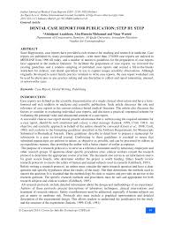Pdf Dental Case Report For Publication Step By Step