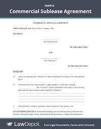 This page is for the act regulates retail lease arrangements between landlords and tenants and outlines some of their rights and responsibilities in relation to their lease agreement. Commercial Sublease Agreement Template Us Lawdepot