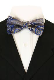 Reverie Bow Tie Blue Paisley