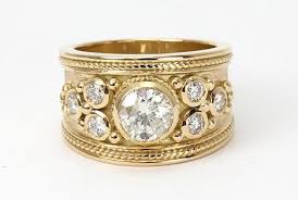 Gold Thick Ring With Stones Google Search Wide Band Engagement Ring Diamond Rings Bands Beautiful Jewelry