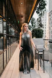 Black And Silver Combination Gown Shine Bright With Bcbgmaxazria One Small Blonde Dallas Fashion Blogger Bcbgmaxazria Dresses Long Metallic Maxi Dresses Classy Dress