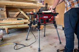 The 1 3/4hp motor can operate at 120 or 240 volts (prewired for 120vac, 15. Skil 10 Inch Table Saw With Folding Stand Review Ts6307 00 Ptr