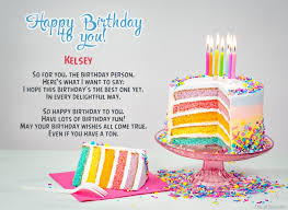 Wishes Kelsey For Happy Birthday
