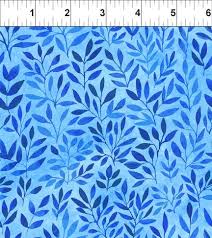In the next segment, we're going to take a few steps back in history again and look at what influenced. Floral Menagerie 4fmb 3 Leaves Blue By In The Beginning Fabrics