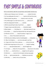 Write A Story Using Past Simple And Past Continuous Past Simple And Past Continuous Tenses Past Tense Worksheet Teaching English Grammar English Grammar