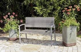 Parkbank Sanremo Rattan Optik Aluminium Gartenmobel Gartenbank Aussenmobel