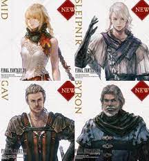 New Art of Mid, Byron, Gav, and Sleipnir has been revealed from Square Enix  FF16 cafe : rFFXVI