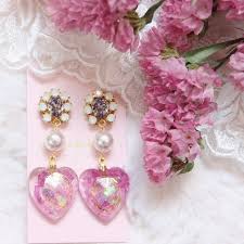 オーロラハートピアス イヤリング r434 ピアス ハート ピアス イヤリング