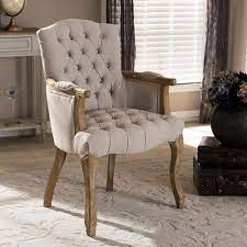 Clemence Beige Armchair Art Van Furniture Upholstered Arm Chair French Provincial Living Room Furniture French Provincial Living Room