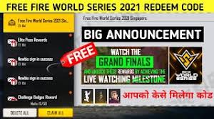 Free fire world series (or ffws in short) is a global tournament are held annually by garena. New Redeem Code Free Fire Free Fire World Series 2021 Redeem Code Free Fire Free Fire New Event Youtube
