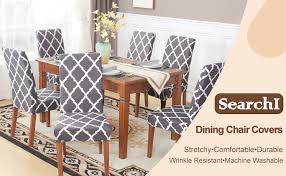 Chair cover rentals from alibaba.com at affordable prices. Amazon Com Dining Room Chair Covers Slipcovers Set Of 6 Searchi Spandex Fabric Fit Stretch Removable Washable Short Parsons Kitchen Chair Covers Protector For Dining Room Hotel Ceremony Gray 6 Per Set Kitchen