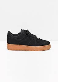 Nike Air Force 1 Black Suede Gum Sole Women S Other Stories Nike Air Force 1 07 Suede Black Nike Shoes Women Nike Air Force Black Sneakers Fashion