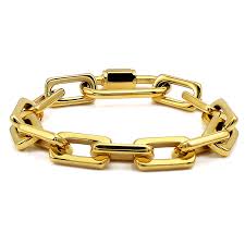 Mens 10k gold bracelets offered in cuban, box, franco, cuban miami, rope, figaro links. Punk Bangle Bracelet For Women Men Hand Jewelry Big Screw Lock Heavy Gold Plated Stainless Steel Chain Bracelet Necklace Set Buy Men Bracelet Men Chain Women Chain Women Bracelet Big Chain
