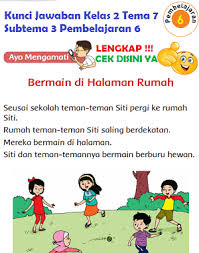 Lengkap Kunci Jawaban Kelas 2 Tema 7 Subtema 3 Pembelajaran 6 Kunci Jawaban Tematik Lengkap Terbaru Simplenews