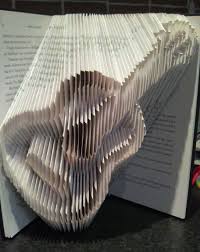 Guitar Pattern Perfect For A Musician Book Origami Book Folding Book Folding Patterns Free