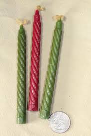Original Box Of Antique Christmas Tree Candles Tin Clip Candle Holders
