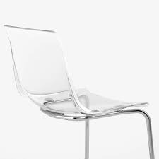 Tobias Chair Clear Chrome Plated Ikea In 2020 Transparent Chair Chrome Plating Glass Chair