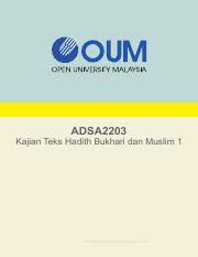 Ada banyak ulama periwayat hadis, namun yang sering dijadikan referensi ada dai pendiri quantum akhyar institute, ustaz adi hidayat menjelaskan rinci soal hadis palsu ini dalam ceramah yang diunggah akun youtube 'audio. Adsa2203 Kajian Teks Hadith Bukhari Dan Muslim 1 Capr18 Bookmark Pdf Adsa2203 Kajian Teks Hadith Bukhari Dan Muslim 1 Hak Cipta U00a9 Open University Course Hero