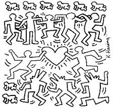 Set out the pages with crayons, markers, or colored pencils. Coloring Page Keith Haring 7 Keith Haring Keith Haring Art Haring Art